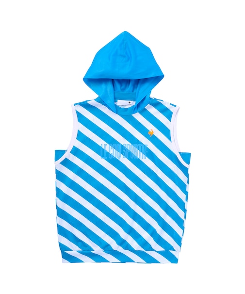 メッシュフーディーノースリーブシャツ