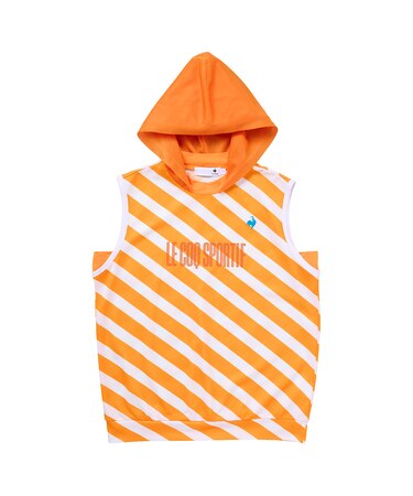 メッシュフーディーノースリーブシャツ