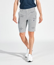 『SEASON』ウエストフリーシアサッカーストライプ飛び刺繍ハーフパンツ