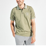 『SEASON』吸汗速乾シアサッカー半袖ポロシャツ