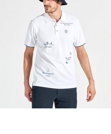 『SEASON』サンスクリーンフィラシス飛び刺繍半袖ポロシャツ