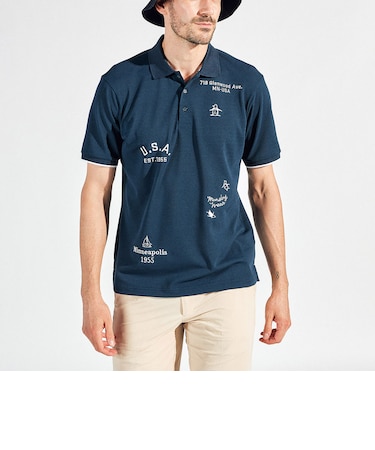 『SEASON』サンスクリーンフィラシス飛び刺繍半袖ポロシャツ