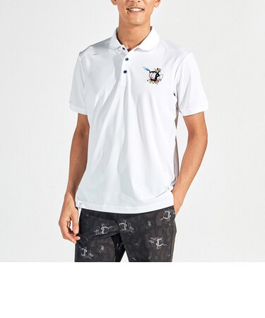 『SEASON』SUNSCREEN 鹿の子アーカイブペンギン刺繍半袖ポロシャツ