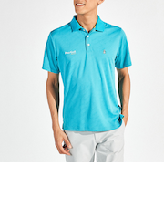 『SEASON』ロゴジャカード ストレッチ半袖ポロシャツ