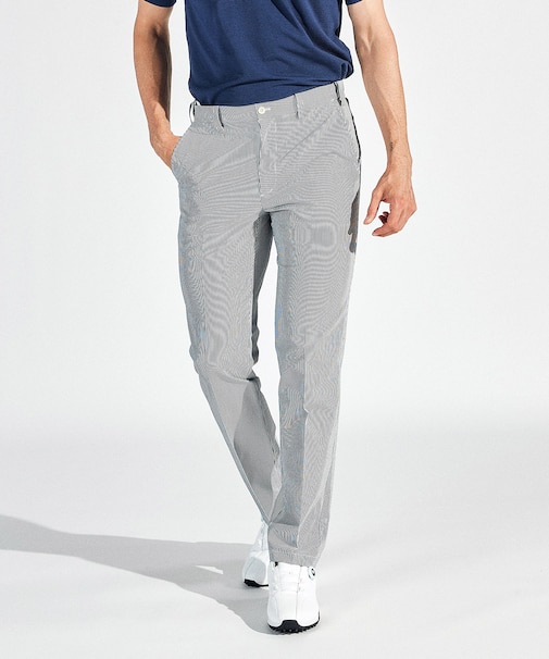 『SEASON』ウエストフリーシアサッカーストライプパンツ