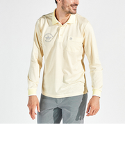 『SEASON』吸汗速乾ハイゲージバーズボーダー長袖ポロシャツ