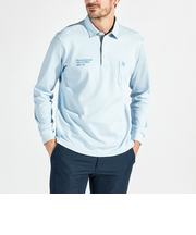 『SEASON』サンスクリーンドット鹿の子長袖ポロシャツ