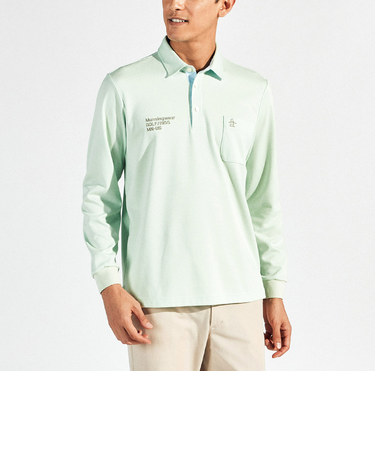 『SEASON』サンスクリーンドット鹿の子長袖ポロシャツ