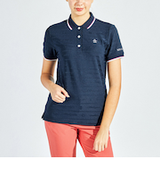 『SEASON COLLECTION』地柄ジャカード半袖ポロシャツ