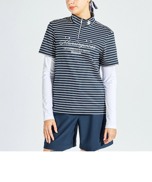 『SEASON COLLECTION』SUNSCREEN 袖脱着スタンドジップ半袖シャツ