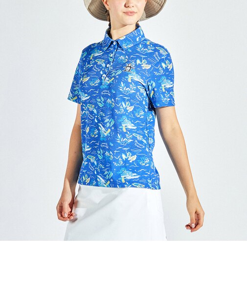 『SEASON COLLECTION』SUNSCREEN フィラシス鹿子リゾートプリント半袖シャツ