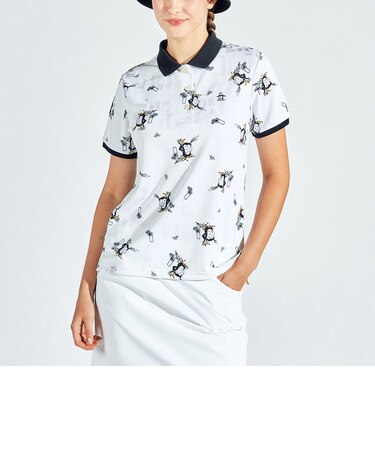 『SEASON COLLECTION』SUNSCREENジャカード×ペンギン総柄プリント半袖シャツ