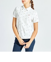 『SEASON COLLECTION』SUNSCREEN  飛び柄プリント半袖ポロシャツ