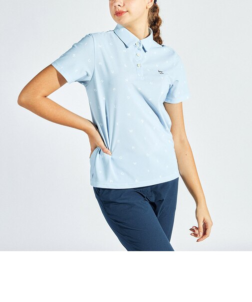 『SEASON COLLECTION』SUNSCREEN  飛び柄プリント半袖ポロシャツ