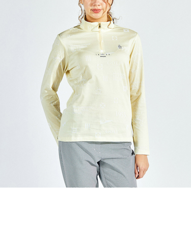 『SEASON COLLECTION』フラッグジャカードスタンドジップ長袖シャツ