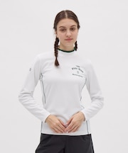 マンシングウェア MUNSINGWEAR Sunscreen NIR 接触涼感キシリトールプリントロゴグラフィック長袖モックネックシャツ