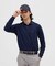 マンシングウェア MUNSINGWEAR サッカーグレンチェック長袖ポロシャツ