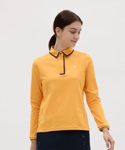 マンシングウェア MUNSINGWEAR Sunscreen NIR 4口ポンチパイピング長袖ポロシャツ