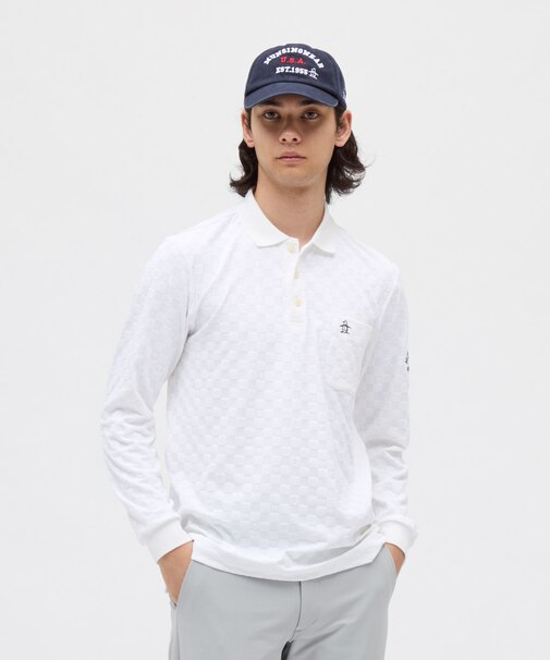 マンシングウェア MUNSINGWEAR 吸汗速乾リンクスジャカード長袖ポロシャツ