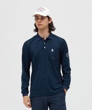 マンシングウェア MUNSINGWEAR 吸汗速乾リンクスジャカード長袖ポロシャツ