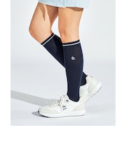 マンシングウェア MUNSINGWEAR 着圧　ライン入りハイソックス【交換・返品不可】