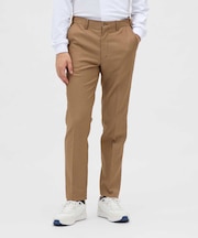 先染め総柄ウエストストレッチロングパンツ