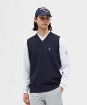 マンシングウェア MUNSINGWEAR 地柄Vネックニットベスト