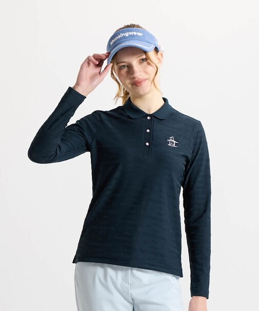 マンシングウェア MUNSINGWEAR リンクスジャカード長袖ポロシャツ