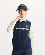 マンシングウェア MUNSINGWEAR ロゴメッシュクルーネックニットベスト
