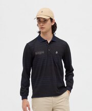マンシングウェア MUNSINGWEAR 吸汗速乾先染めボーダー長袖ポロシャツ