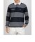 マンシングウェア MUNSINGWEAR 吸汗速乾先染めボーダー長袖ポロシャツ