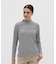 HEAT NAVI ボーダーモックネック長袖シャツ