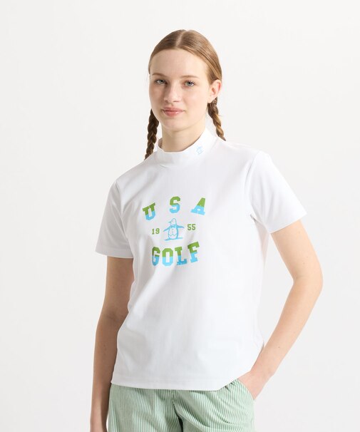 マンシングウェア MUNSINGWEAR Sunscreen NIR モックネック半袖シャツ