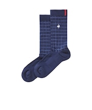 ルコックスポルティフ ゴルフ le coq sportif golf 格子柄 レギュラー丈ソックス 【交換・返品不可】