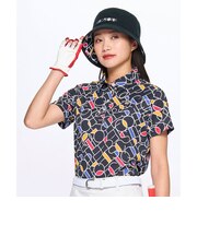ルコックスポルティフ ゴルフ le coq sportif golf カラーブロック総柄半袖シャツ