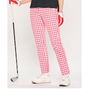 ルコックスポルティフ ゴルフ le coq sportif golf ギンガムチェック9分丈パンツ