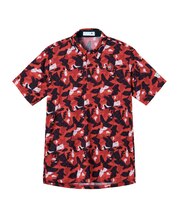 ルコックスポルティフ ゴルフ le coq sportif golf 小柄プリント半袖シャツ