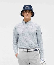 ルコックスポルティフ ゴルフ le coq sportif golf トライアングルプリント長袖シャツ