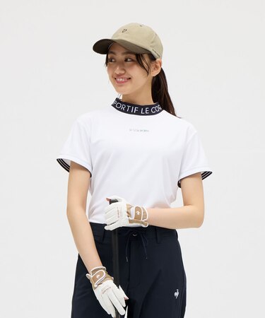 ルコックスポルティフ ゴルフ le coq sportif golf 【セミワイドシルエット】モックネック半袖シャツ