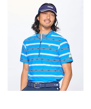 ルコックスポルティフ ゴルフ le coq sportif golf ボーダー柄ハーフジップシャツ