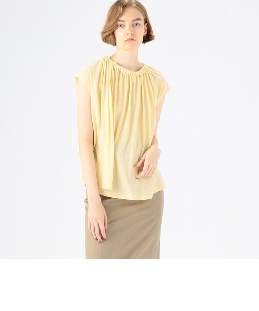 ドライガーゼジャージー ネックギャザープルオーバー