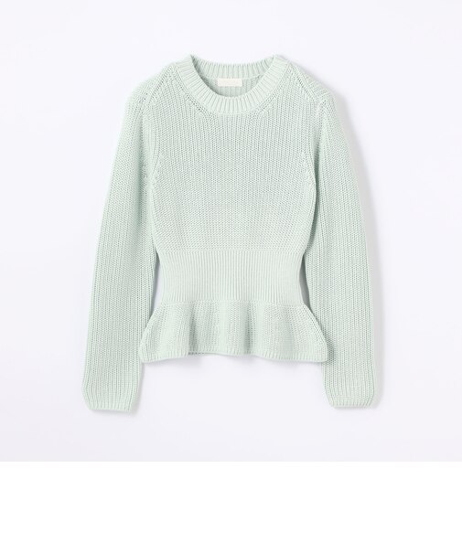 コットンシルク ぺプラムプルオーバー