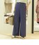 シャンブレーツイル ベルテッドワイドパンツ