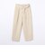 リネンレーヨン ワイドクロップドパンツ