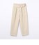 リネンレーヨン ワイドクロップドパンツ