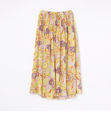 ポリエステルプリント タックマキシスカート