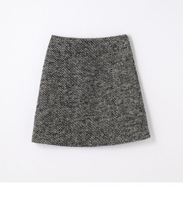 アクリルウールカラーミックスツイード トラペーズスカート