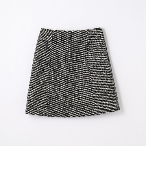 アクリルウールカラーミックスツイード トラペーズスカート