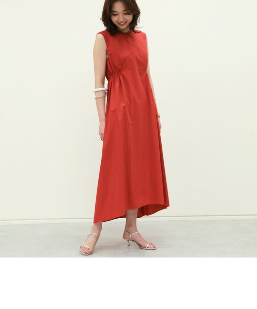 コットンタイプライター ノースリーブフレアワンピース