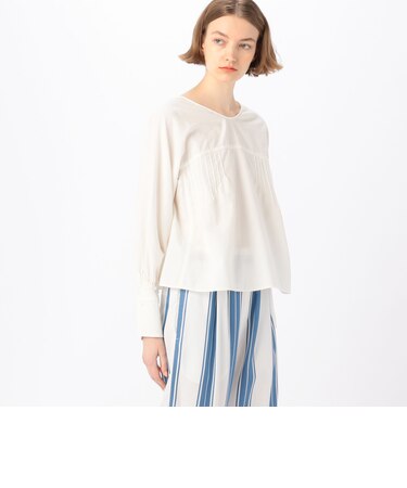 コットンピースダイ ピンタックプルオーバー